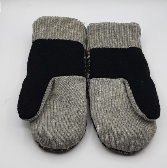 Handmade Women's Warm Wool Mittens Recycled Vintage Wool Sweater Mitts Lined - Picture 4 of 5